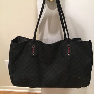 Authentic Black Gucci Shoulder Bag